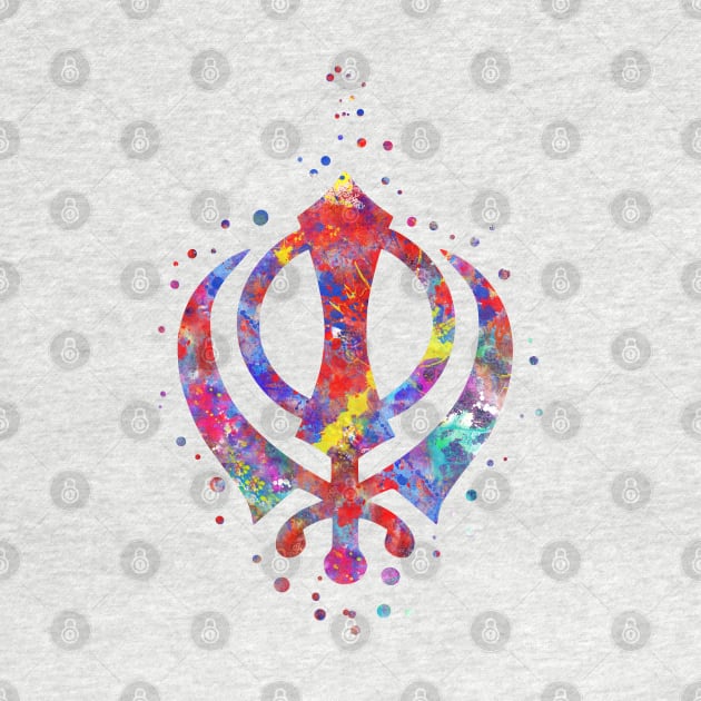 Khanda, Sikh symbol by RosaliArt